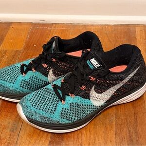 Women’s Nike Free RN Flyknit Blue Running Shoe Size 7.5